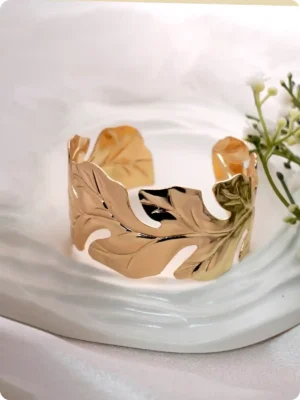 Golden Leaf Shape Bracelet / Handcuff